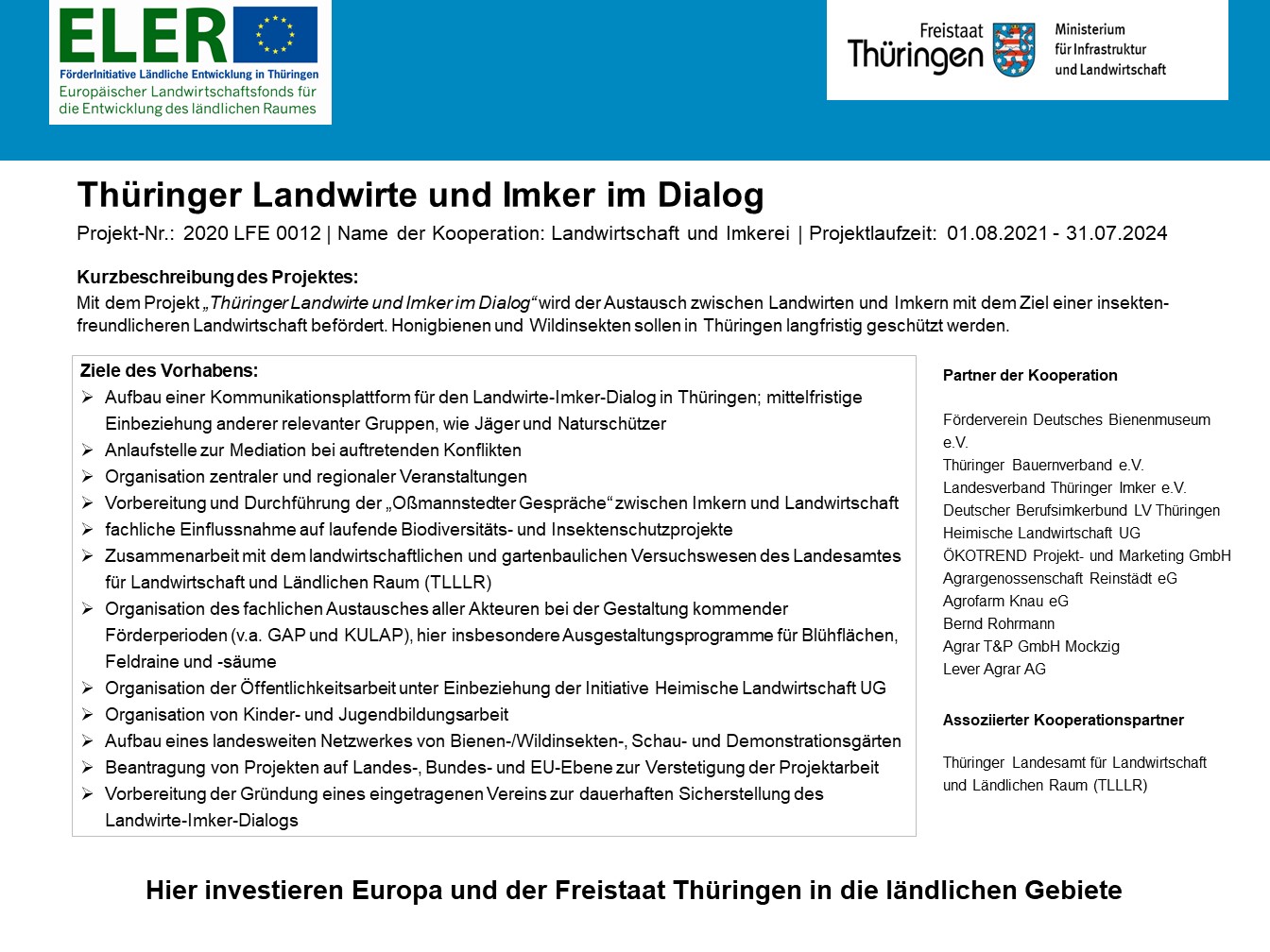 LFE Thüringer Landwirte und Imker im Dialog